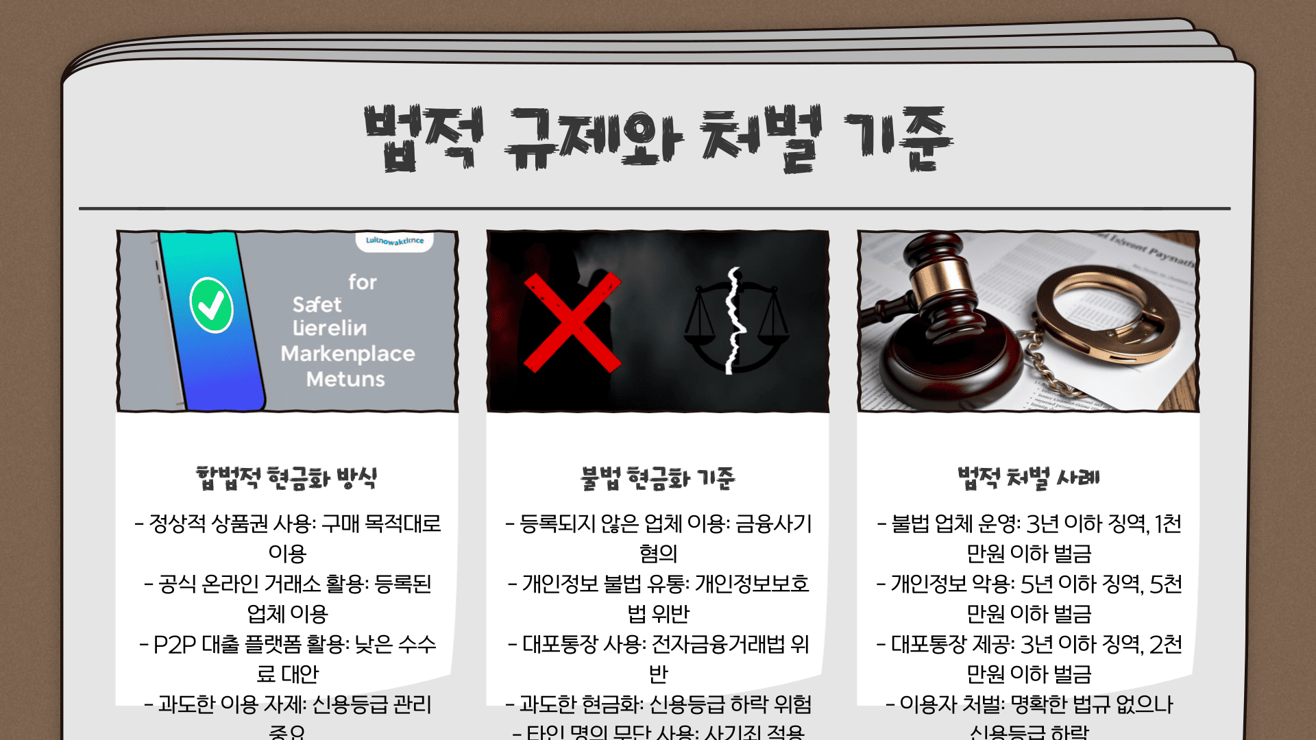 법적 규제와 처벌 기준