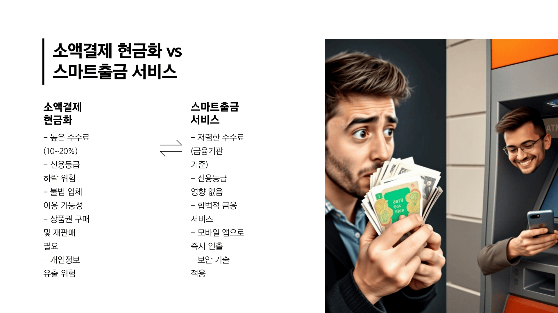 소액결제 현금화 vs 스마트출금 서비스