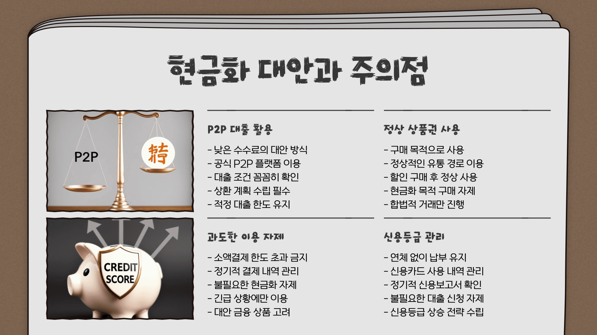 현금화 대안과 주의점